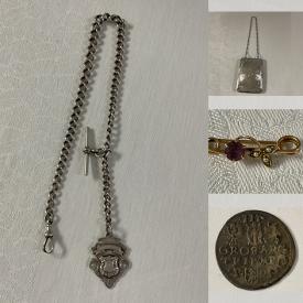 MaxSold Auction: This online auction features coins, silver & gold jewelry, costume jewelry, sterling tableware, sterling compacts & accessories, and more!