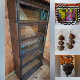 MaxSold Auction: This online auction features costume jewelry, art pottery, duck decoys, TV, wind chimes, vintage light fixture, barrister bookcase, Lori Brind original, small kitchen appliances, and more!