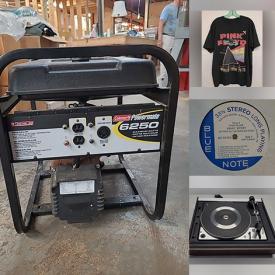 MaxSold Auction: This online auction features CFL helmet lamps & radios, vintage turntables, cassettes, CDs, stereo components, sewing machine, accordion, rock band t-shirts, comics, lawnmower, generator, garden tool, bike, power tool, sports trading cards, vinyl records, and more!\n