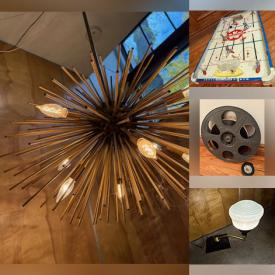 MaxSold Auction: This online auction features sputnik ceiling lamp, teak furniture, vintage table top hockey game, costume jewelry, planters, vintage cork carving, chandeliers, vintage Hoselton, decanter, pendant lights, art pottery, planters, men’s & women’s clothing, art glass, antique shaving collectibles, vintage toys, cuckoo clock, wooden carvings, hand tools, teacup/saucer sets, toys, small kitchen appliances, lunch boxes, steins, vinyl records, fabric, crystals, model kits, vintage marbles, and more!