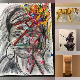 MaxSold Auction: This online auction features silver & costume jewelry, Linda Crabtree art, antique cast-iron toys, art glass, Kokeshi doll, vintage decanters, vintage Indigenous American collectibles, folk art birds, vintage baby planters, vintage Pyrex, teacup/saucer sets, coins, soapstone carvings, Blue Mountain pottery, Hull pottery, vintage Hoselton sculpture, decorative teapot, vinyl records, Paul Pinola artwork, Cathay Brady artwork, vintage oil lamp, stained glass panel, Trisha Romance prints, and more!