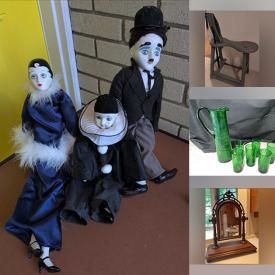 MaxSold Auction: This online auction features antique china, vintage Corning ware, teacup/saucer sets, vintage dolls, vintage books, fabric, art pottery, camera, vintage nesting chickens, Swarovski figurines, Royal Doulton figurines, Cranberry glass, planters, collector plates, small kitchen appliances, carved wood art, milk glass, decorative plates, uranium glass, Limoges, vintage ashtrays, oil lamps, Gurglepot, antique sewing machine, steins, antique cheval mirror, Blenko glass, pet products, Blue Mountain pottery, crocks, art glass, exercise equipment, lawnmowers, mobility aids, antique chairs, Cherished Teddies, snow thrower, and more!