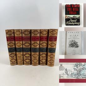 MaxSold Auction: This online auction features books, including vintage, first editions, signed, engravings, leather bound, and collectible maps, and more!