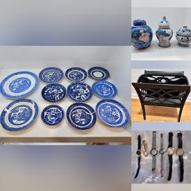 MaxSold Auction: This online auction features standing ashtray, art pottery, watches, trinket dishes, collector plates, vintage buttons, antique kitchen tools, costume jewelry, vintage bottles & tins, vintage tea pots, Indigenous artwork, wood carvings, Blue Mountain pottery, pet products, carnival glass, decorative plates, Beatrix Potter figurines, blue & white dishes, vintage books, and more!