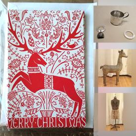 MaxSold Auction: This online auction features area rug, vintage Japanese dishware, vintage new Christmas cards, teacup/saucer sets, silver jewelry, First Day covers, vintage postcards, vinyl records, children’s books, antique books, Moroccan teapots, brass trays, painted mudcloth, stamps, and more!