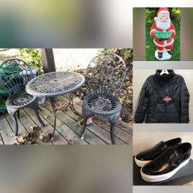 MaxSold Auction: This online auction features planters, hardware, teacup/saucer sets, Halloween costumes, craft supplies, children’s books, Barbie clothes, vintage wood ducks, costume jewelry, pet products, milk glass, vintage books, new beauty products, games, toys, men’s & women’s clothing &  footwear, vintage bottles, vintage bistro set, office supplies, Christmas ornaments, new baby clothes, and much, much, more!!!\n