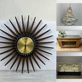 MaxSold Auction: This online auction features beauty appliances & products, art books, power & hand tools, children’s books, perfume bottles, collector plates, wall mask, Coca-Cola collectibles, vinyl records, violin, MCM wall clock, Funko Pops, sports collectibles, Keirstead prints, stone carving, wood carving, coins, steins, printer, sports equipment, men’s shoes, teacup/saucer sets, art pottery, sports trading cards, art glass, vintage cameras, Willow Tree, costume jewelry, stamps, marbles, watches, cookie jar, floor vase, Boyds Bears, Pokémon cards, toys, games, outerwear, and more!\n