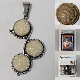 MaxSold Auction: This online auction features coins, silver & costume jewelry, sports trading cards, carded Hot Wheels, teacup/saucer sets, watches, stamps, Pokémon cards, sports collectibles, DVDs, Hoselton, games, NIB pendant light, toys, vintage bottles, collector medallions, Magic: The Gathering cards, and more!