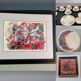 MaxSold Auction: This online auction features John Turnball artwork, Mexican Huichol yarn & bead art, Irish Bodhran, wall mask, Belleek, boomerangs, and more!