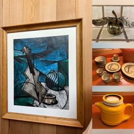 MaxSold Auction: This online auction features vintage Denby dinnerware, framed art, salt-glazed figurines, books, Karcher pressure washer, vintage cameras, clothing, nightstands, clay sculptures, leather sofa, vintage electronics, and much, much, more!!!!!