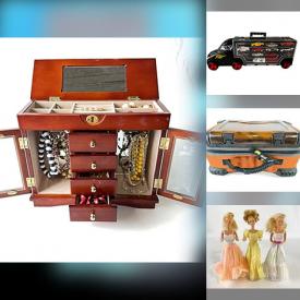 MaxSold Auction: This online auction features NIB string lights, costume jewelry, new beauty products, vintage toys, women’s clothing & footwear, vintage Pyrex, pet products, collector plates, vintage bottles & tiins, milk glass, Holiday Barbies, garden tools, dollhouse & furniture, office supplies, die-cast vehicles, small kitchen appliances, power & hand tools, watches, fishing gear, vintage Imari ware, art glass, art & craft supplies, action figures, fabric, storage totes, games, jewelry-making supplies, Pokémon cards, sports equipment, and much, much, more!!!