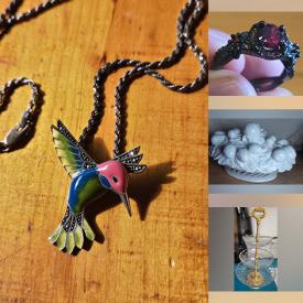 MaxSold Auction: This online auction features small kitchen appliances, art glass, vintage ashtrays, gold, silver, & costume jewlery, cloisonne, outerwear, men’s & women’s clothing, children’s books, antique book, Bunnykins, Winnie the Pooh collectibles, art pottery, art prints, Christmas inflatable, toys, grow lights, and more!