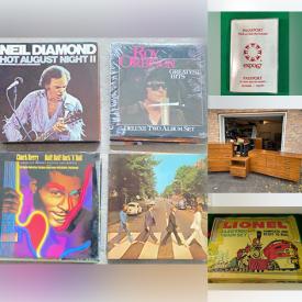 MaxSold Auction: This online auction features snow blowers, dryer, lawnmower, bedroom set, refrigerator, wood carving, vintage drafting instruments, coins, banknotes, camera, NIB ceiling fan, small kitchen appliances, vintage train set, craft supplies, vintage ashtrays, men’s clothing, Sentry safes, East Germany pottery, decanter, Evangeline pottery, pet products, electrical supplies, hardware, heaters, steins, DVDs, TVs, power & hand tools, air compressor, French books, garden tools, vintage postcards, Expo 67 memorabilia, vintage advertising ephemera, vintage Dinky toys, vintage gossip bench, office supplies, art supplies, French & English vinyl records, and more!