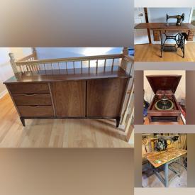 MaxSold Auction: This online auction features planters, plastic shelving, games, costume jewelry, steamer trunk, leather furniture, yarn, stereo components, vinyl records, dining table & chairs, desks, printer, golf clubs, cedar chest, art, sewing & craft supplies, small kitchen appliances, exercise equipment, metal wall art, hydroponic system, refrigerator, marbles, Legos, power & hand tools, hardware, skis, humidifier, sports collectibles, home health aids, lawnmower, pressure washer, patio furniture, wheelchair, chainsaw, bike, ladders, BBQ grill, garden tools, oil lamps, collector plates, vintage sewing machine, crock, teacup/saucer sets, Halloween inflatable, and much, much, more!!!n