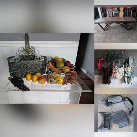 MaxSold Auction: This online auction features snowboard, exercise equipment, new beauty products, women’s clothing & footwear, car parts, vintage lanterns, Mid-Century coffee table, hand tools, chandelier, pet products, and more!n