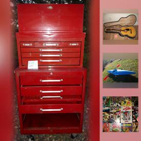 MaxSold Auction: This online auction features antique snow shoes, antique storage trunk, lamps, tool box, furniture, kayak, guitar and much more!