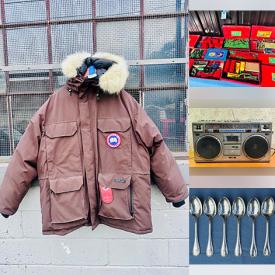 MaxSold Auction: This online auction features designer women’s clothing & footwear, sports collectibles, coins, banknotes, camera, video game console & games, floor vase, Swarovski jewelry, costume jewelry, watches, toys, power tools, comics, vintage train cars & track, bronze sculpture, and more!