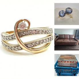 MaxSold Auction: This online auction features leather sofa, gold & silver jewelry, watch, coins, banknotes, framed photographic prints, Navajo pottery, glass top desk, Star Wars collectibles, home electronics, stamps, art books, children’s books, vinyl records, vintage books, planter, storage bins, area rugs, mirrors, dining table & chairs, and more!