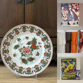 MaxSold Auction: This online auction features decorative plates, Magic: The Gathering cards, sports trading cards, wood carving, vintage porcelain figurines, office supplies, vinyl records, power & hand tools, pet products, fitness gear, women’s clothing, hair accessories, jadeite, souvenir spoons, costume jewelry, grow lights, fashion scarves, home electronics, stone carvings, cloisonne, vintage Carlton ware, clay teapot, watches, comics, Pokémon collectibles, art glass, craft supplies, art pottery, vintage books, and much, much, more!!!\n