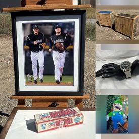 MaxSold Auction: This online auction features Magic: the Gathering cards, silver & costume jewelry, watches, bamboo/mirror furniture, sports collectibles, vintage toys, men’s footwear, vinyl records, lawn mower, garden tools, pressure washer, and more!