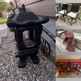 MaxSold Auction: This online auction features power & hand tools, hardware, wood/metal wall art, live plants, outerwear, patio chairs, cabinet handles, antique cast iron pump, vanity sink, women’s clothing, footwear, garden art, and more!