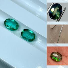 MaxSold Auction: This online auction features silver chain and loose gemstones, including peridots, sapphires, emeralds, rubies, ammolite, onyx, garnet, jadeite, iolite, and more!