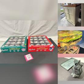 MaxSold Auction: This online auction features Hess collectibles, S&P shakers, art pottery, vintage crock, area rug, skateboards,  Star Wars collectibles, stained glass shades, hand tools, comics, sports trading cards, Magic: The Gathering, and more!