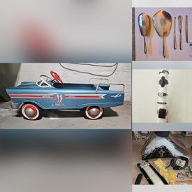 MaxSold Auction: This online auction features jewelry, furniture, vintage dolls, toys, clothing, puzzles, glassware, silver-plate, games, wooden chests, books, camping gear, records, holiday decor, and much, much, more!!!!