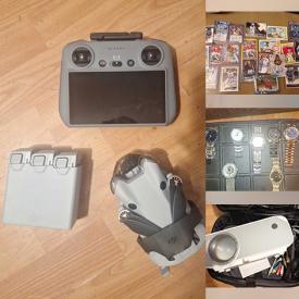 MaxSold Auction: This online auction features NIB smart dimmers, model ships, wood carvings, home security, sports trading cards, toys, mini drone, train set, games, puzzles, Legos, sports collectibles, NIP die-cast vehicles, watches, Toby mug, and more!!