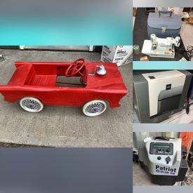 MaxSold Auction: This online auction features antique furniture, jewellery, Singer sewing machine, Playstation consoles, china, tools, Royal Doulton, records, vacuums, RV accessories, record players, vintage signs, oil lamps, artwork, and much, much, more!!!!!!!