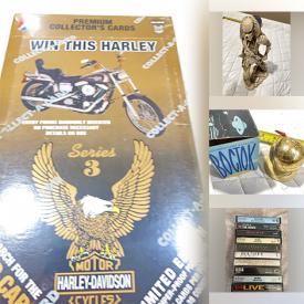 MaxSold Auction: This online auction features NWT purse, vinyl records, costume jewelry, Sputnik memorabilia, skateboard, non-sports trading cards, African musical instruments, watches, fishing gear, CDs, art glass, sports trading cards, Christmas houses, light-up signs, and more!