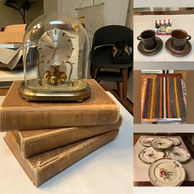 MaxSold Auction: This online auction features wood carvings, art glass, art pottery, Frieda Diesing print, vintage slag glass pendant light, antique telescope, decorative plates, vintage inkwell, costume jewelry, original oil paintings, vintage Quimper, coins, banknotes, antique upholstery fabric, Karl Rieche watercolours, printer, and more!n