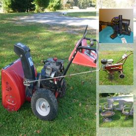 MaxSold Auction: This online auction features Dyson Handheld vacuum, Rototiller, Snow Blower, 3,000 pound winch SMK Winch, Outdoor furniture and much more!