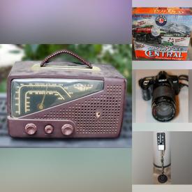 MaxSold Auction: This online auction features vintage radios, vintage tabletop games, holiday train, office supplies, small kitchen appliances, snow cables, toys, costume jewelry, bike, vintage player piano rolls, camera, vinyl records, metal detector, and more!