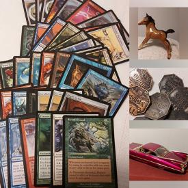 MaxSold Auction: This online auction features toys, comics, Avon bottles, sports trading cards, Magic: The Gathering,  men’s clothing, Avon Cape Cod, vintage magazine advertising, vinyl records, puzzles, sports collectibles, children’s books, tin signs, porcelain dolls, Beswick figurines, Hummel, perfume bottles, collectible die-cast, brass collectibles, and more!