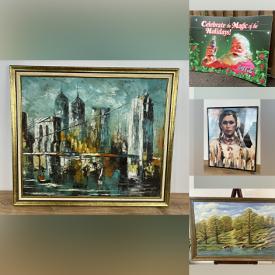 MaxSold Auction: This online auction features vintage framed artworks & lamps, Lydia Smallman artwork, Coca-Cola collectibles,  Keirstead artwork, sports collectibles, framed comics, Robert Bateman artwork, vintage framed posters, AJ Casson artwork and much more!!!