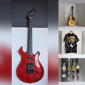 MaxSold Auction: This online auction features guitars, guitar amps, small kitchen appliances, camera, motorcycle pins & patches, men’s clothing, silver jewelry, watches, and more!