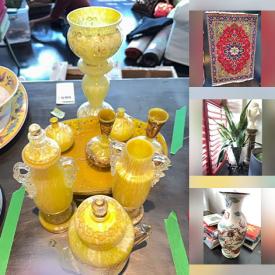 MaxSold Auction: This online auction features acrylic art, yarn, glass top desk & table, costume jewelry, perfume, beauty appliances, toys, area rug & runner, art books, Thai art, live plants, planters, chandelier, trinket boxes, small kitchen appliances, teacup/saucer sets, Asian figures, and more!