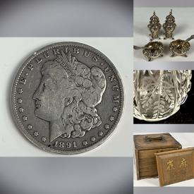MaxSold Auction: This online auction features vintage Garden City pottery, vintage marbles, art glass, vintage Mah Jongg, tin toy, silver & costume jewelry, watches, coins, military pins & ribbons, decanter, vintage cameras, Thomas Kinkade print, motorcycle jacket, and more!