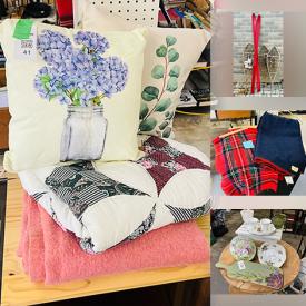 MaxSold Auction: This online auction features silver & costume jewelry, vintage rolling pins, crock, milk glass, teacup/saucer sets, collector plates, vintage Pyrex, quilt, shelf ladder, toys, vintage steamer trunk, craft supplies, wooden spool tables, and more!