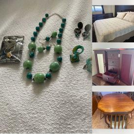 MaxSold Auction: This online auction features teak dining room furniture, bedroom furniture, costume jewellery, women’s clothing, and more!n
