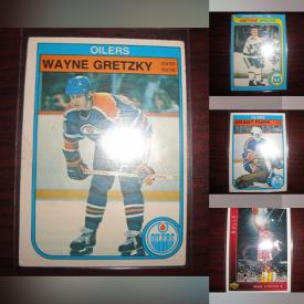 MaxSold Auction: This online auction features sports trading cards, including Michael Jordan, Darryl Sittler, Wayne Gretzky, Gordie Howe, Gerry Cheevers, Brian Torttier, Steve Yzerman, and non-sports trading cards,  Disney Hologram cards, and much, much, more!!!n