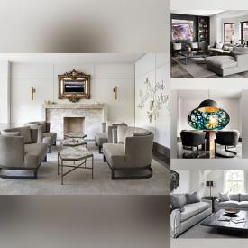 MaxSold Auction: This online auction features pool table, Crate/Barrel bedroom furniture, pouffs, nesting tables, mirrors, counter stools, Rua Ipanema chair, brass & marble table, Cervino lounge chairs, marble/brass side tables, live edge side table, leather chairs, table lamps, art glass, decorative bowls, Michael Aram candleholders, brass sculpture, writing desk, brass side tables, sectional sofa, exercise equipment, patio furniture, platform bed, and more!n