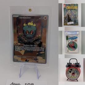 MaxSold Auction: This online auction features glass tiles, Disney collectibles, Pokémon cards, perfume bottles, men’s & women’s clothing, sports collectibles, carded Hot Wheels, vintage dollhouse furniture & accessories, sports trading cards, WOW cards, Magic: The Gathering cards, art glass, cloisonne, games, marbles, cameras, costume jewelry, watches, comics, video games, Yu-Gi-Oh cards, antique photographs, antique postcards, DVDs, and more!