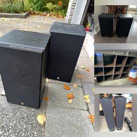 MaxSold Auction: This online auction features bike rack, chandelier, bookcases, planters, area rug, speakers, garden tools, dining room table & more