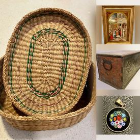 MaxSold Auction: This online auction features antique chairs, vintage oil paintings, Belleek, teacup/saucer sets, coins, wood carvings, security camera, art glass, stamps, lacquer art, Razor scooter, and more!