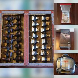 MaxSold Auction: This online auction features silver & costume jewelry, sports collectibles, small kitchen appliances, vintage tabletop jukebox, Royal Doulton figurine, women’s footwear, outerwear, Avon cologne bottles, snowblower, garden tools, Pokémon cards, new bed linens, and more!