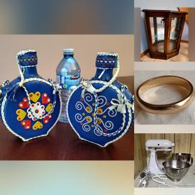 MaxSold Auction: This online auction features gold jewelry, violin, mobility aids, demitasse set, decanter sets, Blue Mountain pottery, small kitchen appliances, trinket boxes, garden tools, guitar, harmonica, bakeware, dehumidifier, stained glass panel, ladder, games, sewing machine, children’s books, wooden toys, vintage oil lamp, coins, toys, art pottery, power & hand tools, garden art, bike, garden tools, and more!