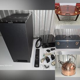 MaxSold Auction: This online auction features small kitchen appliances, home electronics, vintage butler table, fitness gear, hand tools, art supplies, painting supplies, garden tools, and more! 