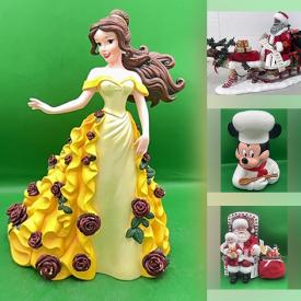 MaxSold Auction: This online auction features Jim Shore figurines, Disney collectibles, decorative wine glasses, wind chimes, novelty pendulum clocks, Dept 56 figurines, new Christmas socks, Christmas table linens, cookie jars, planter, and more!